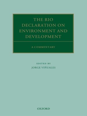 cover image of The Rio Declaration on Environment and Development